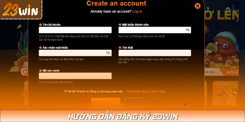 Hướng Dẫn Đăng Ký 23WIN | Mở Tài Khoản Chỉ Trong Vài Phút
